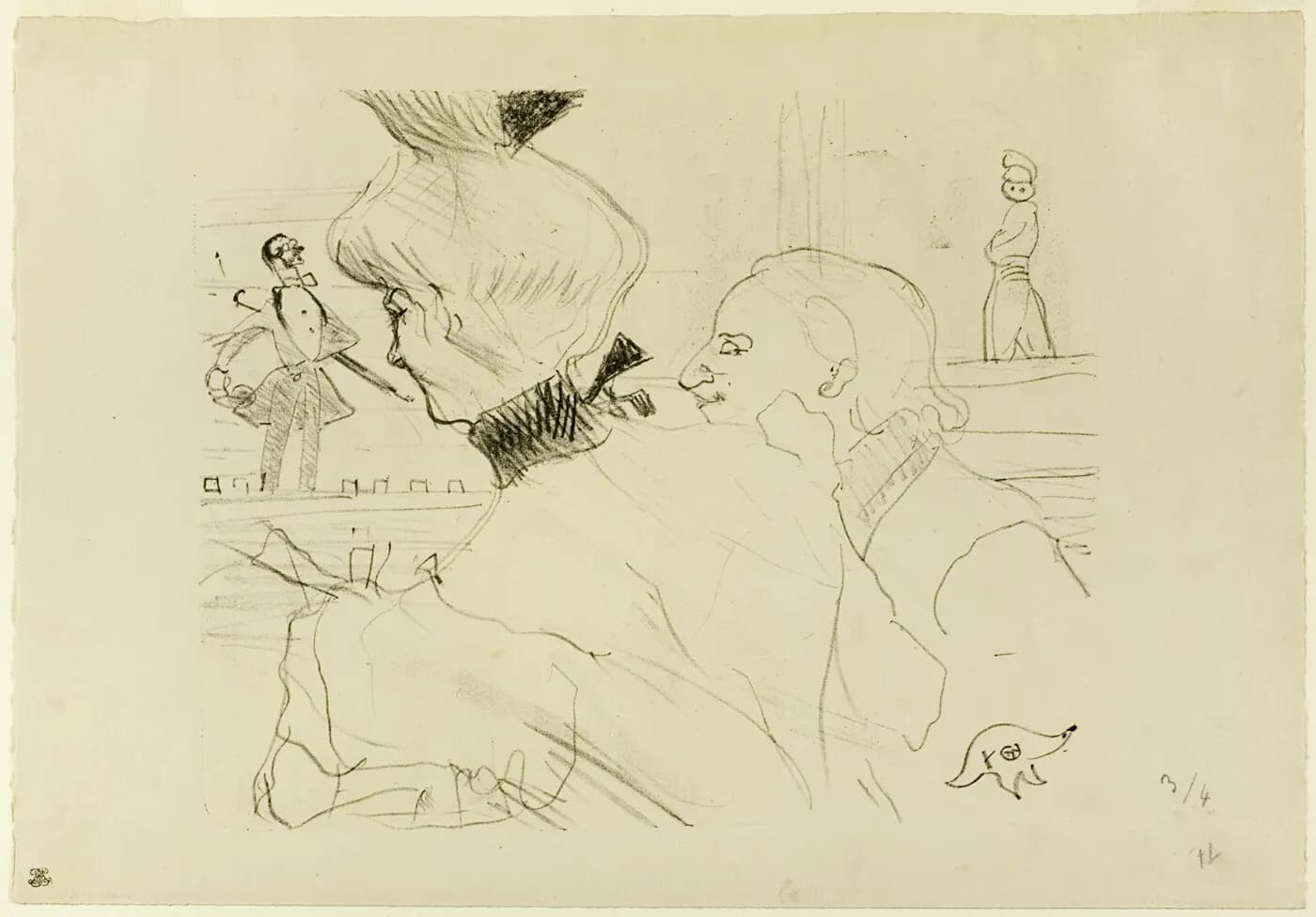 Fine-art print after Couple at a Café-Concert by Henri de Toulouse-Lautrec