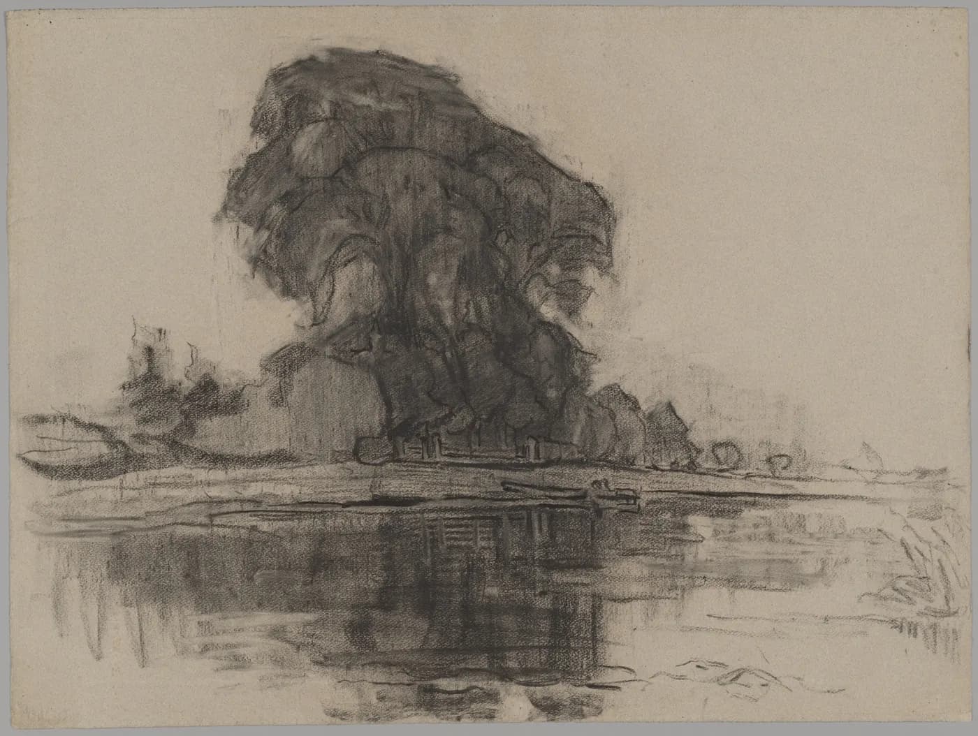 Fine-art print after Landzicht Farm: Compositional Study by Piet Mondrian