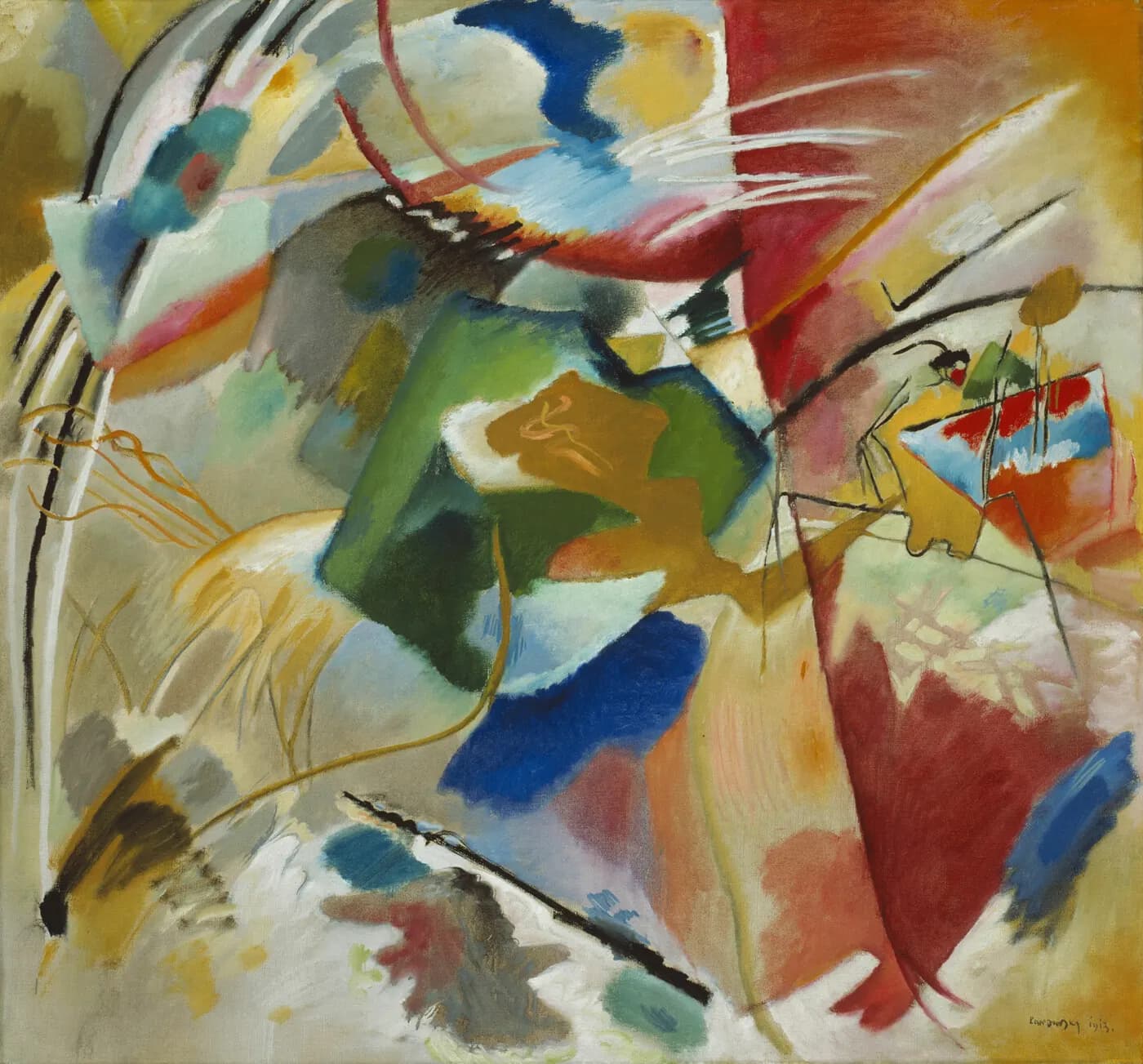 Fine-art print after Painting with Green Center by Vasily Kandinsky