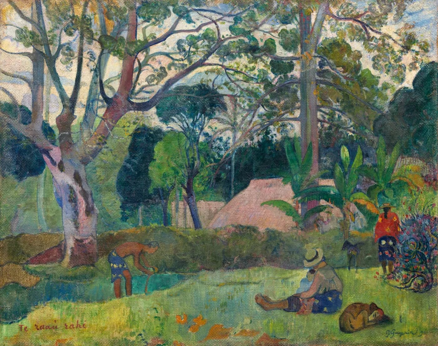 Fine-art print after Te raau rahi (The Big Tree) by Paul Gauguin