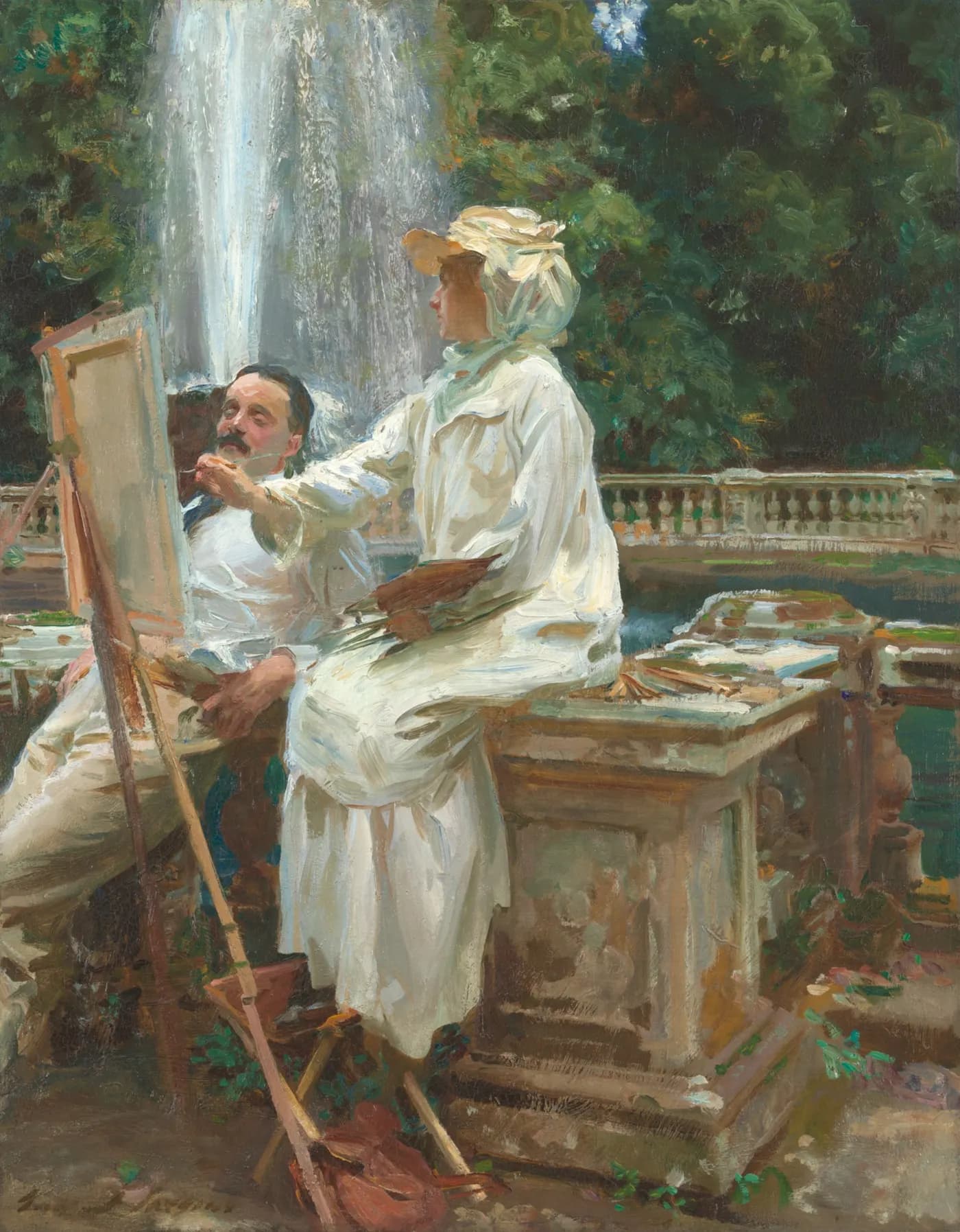 Fine-art print after The Fountain, Villa Torlonia, Frascati, Italy by John Singer Sargent