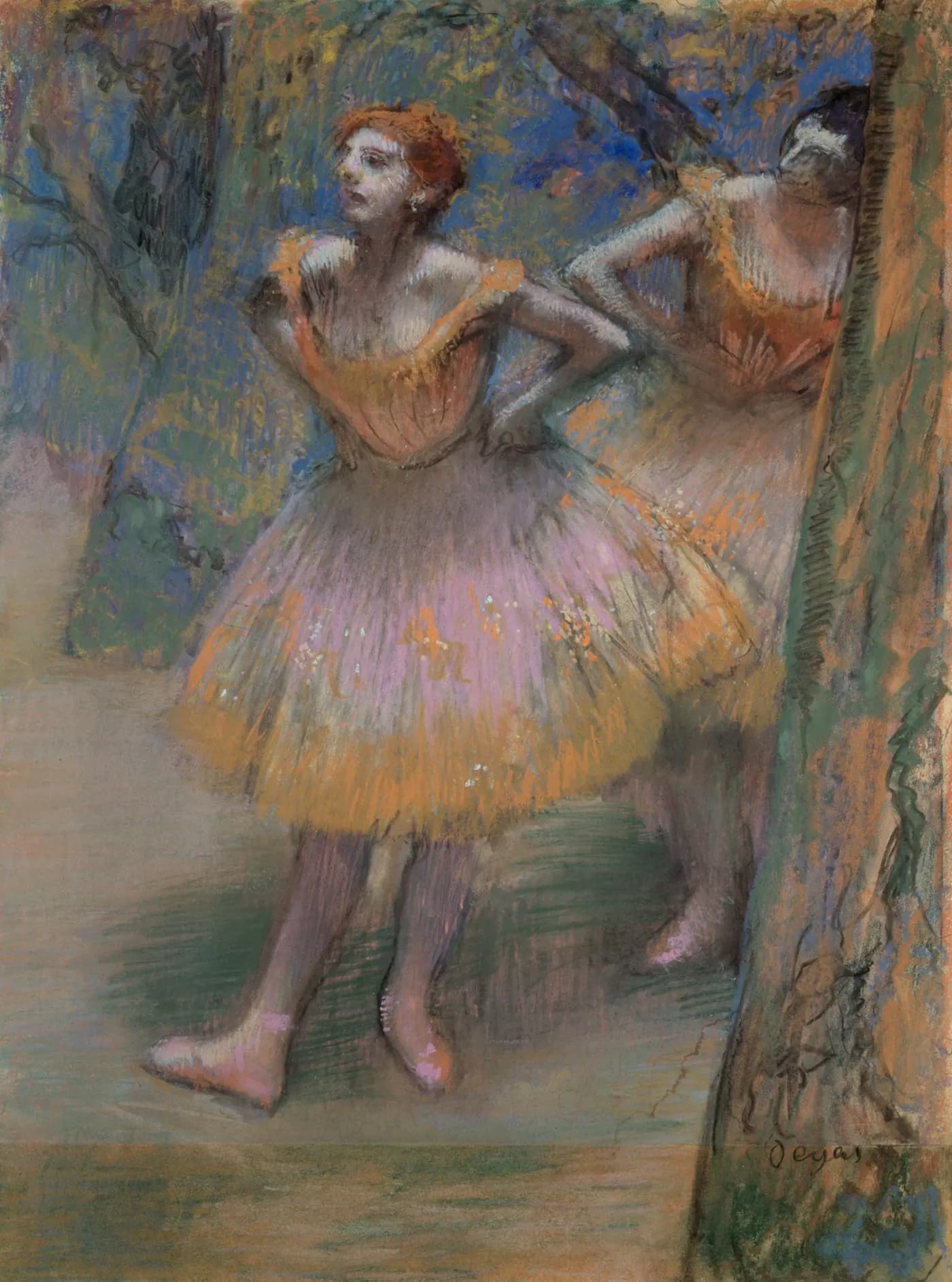Fine-art print after Two Dancers by Hilaire Germain Edgar Degas