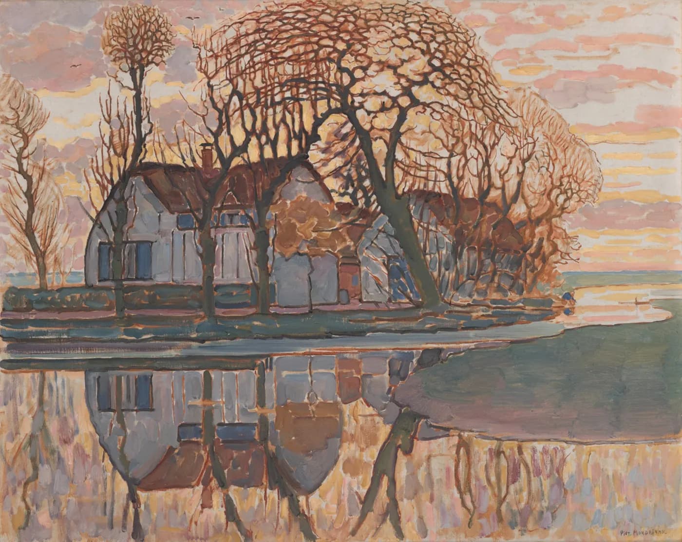 Fine-art print after Farm near Duivendrecht by Piet Mondrian