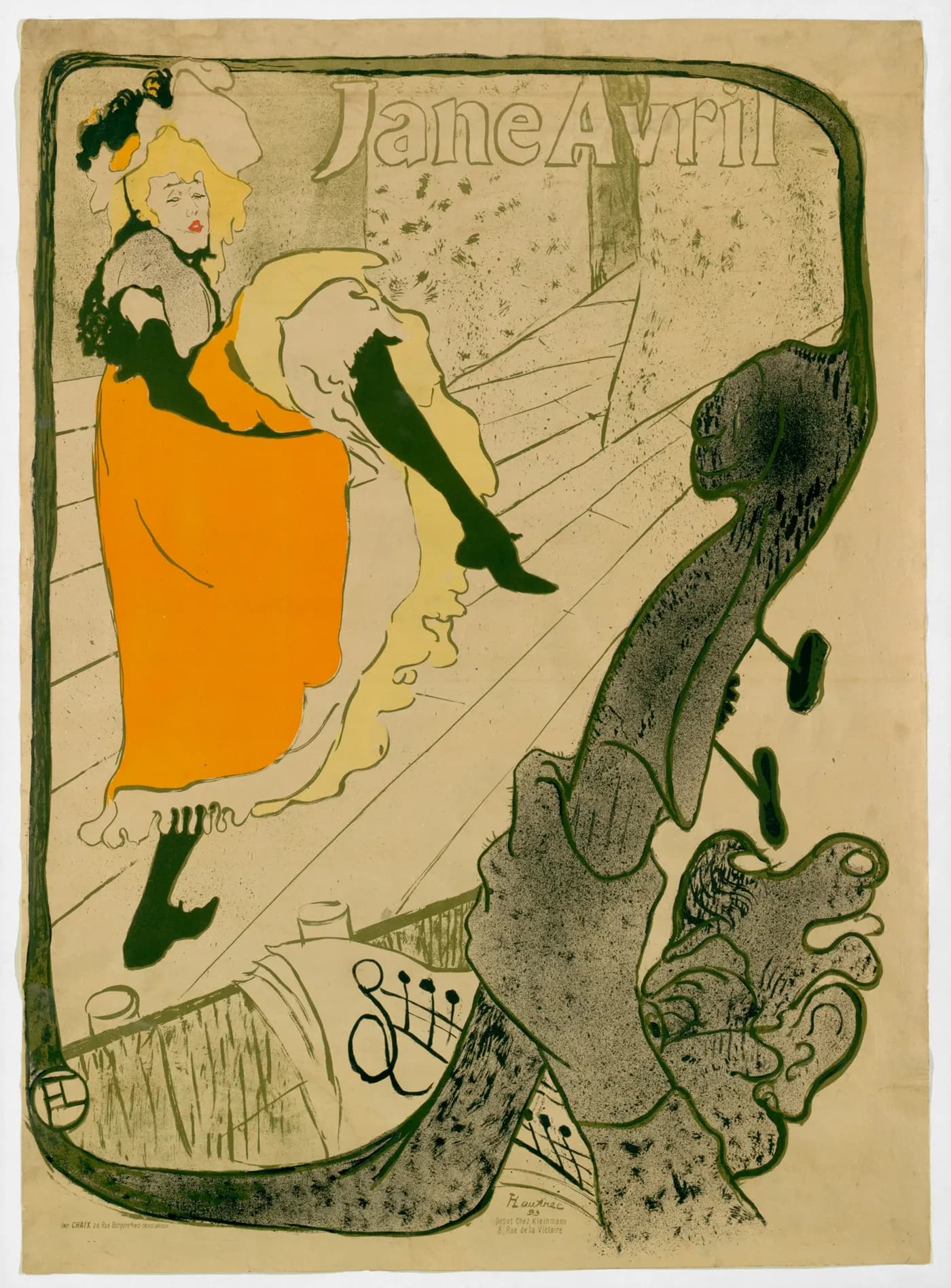 A work made of color lithograph on tan wove paper.